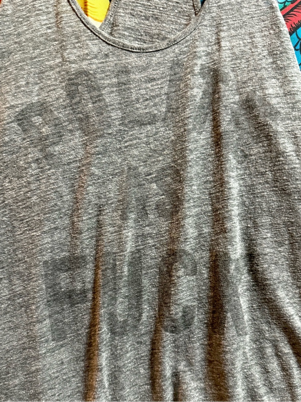 Grey Polite As F*ck Tank Size L